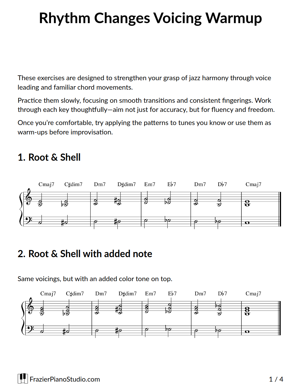 Rhythm Changes Voicing Warmup Preview
