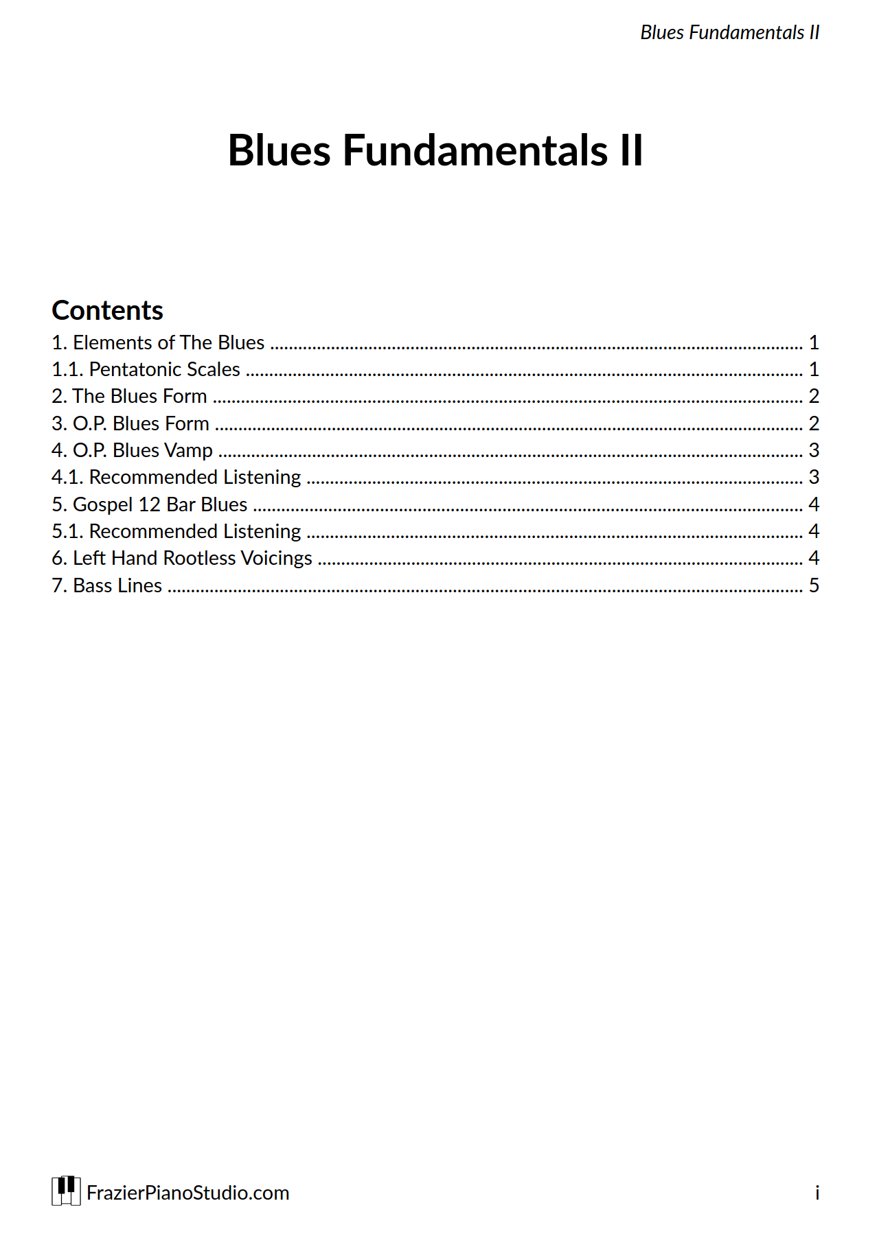 Table of Contents PDF